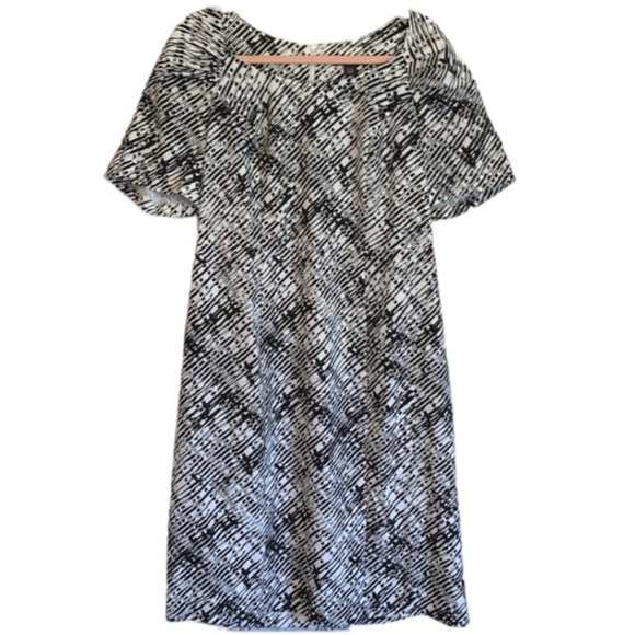 NWOT Roaman’s Jewel Neck A Line Dress Size 14 Black & White Short Sleeve Dress - Picture 8 of 8